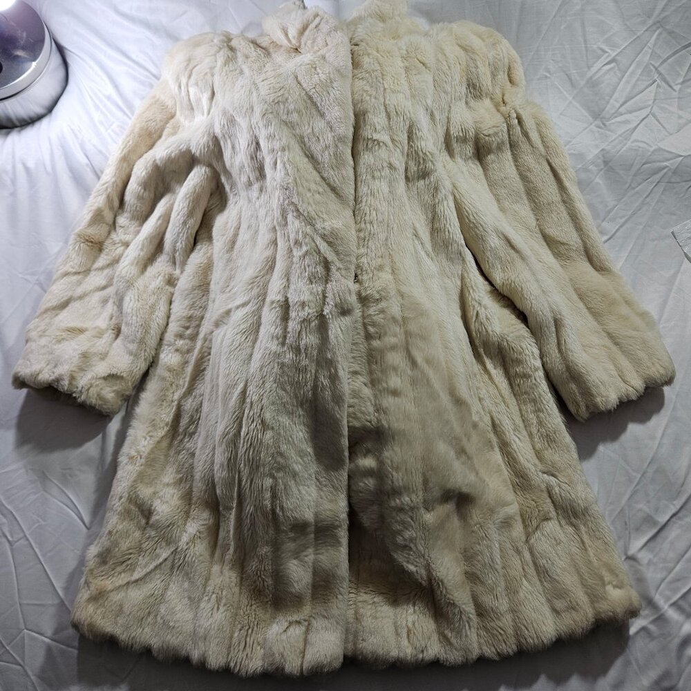 Vintage Outerlayers Faux Fur Coat Cream Color